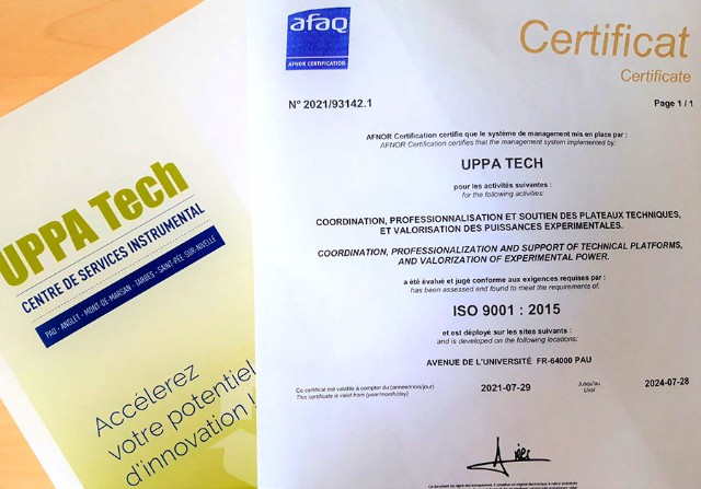 UPPA Tech AFNOR certification